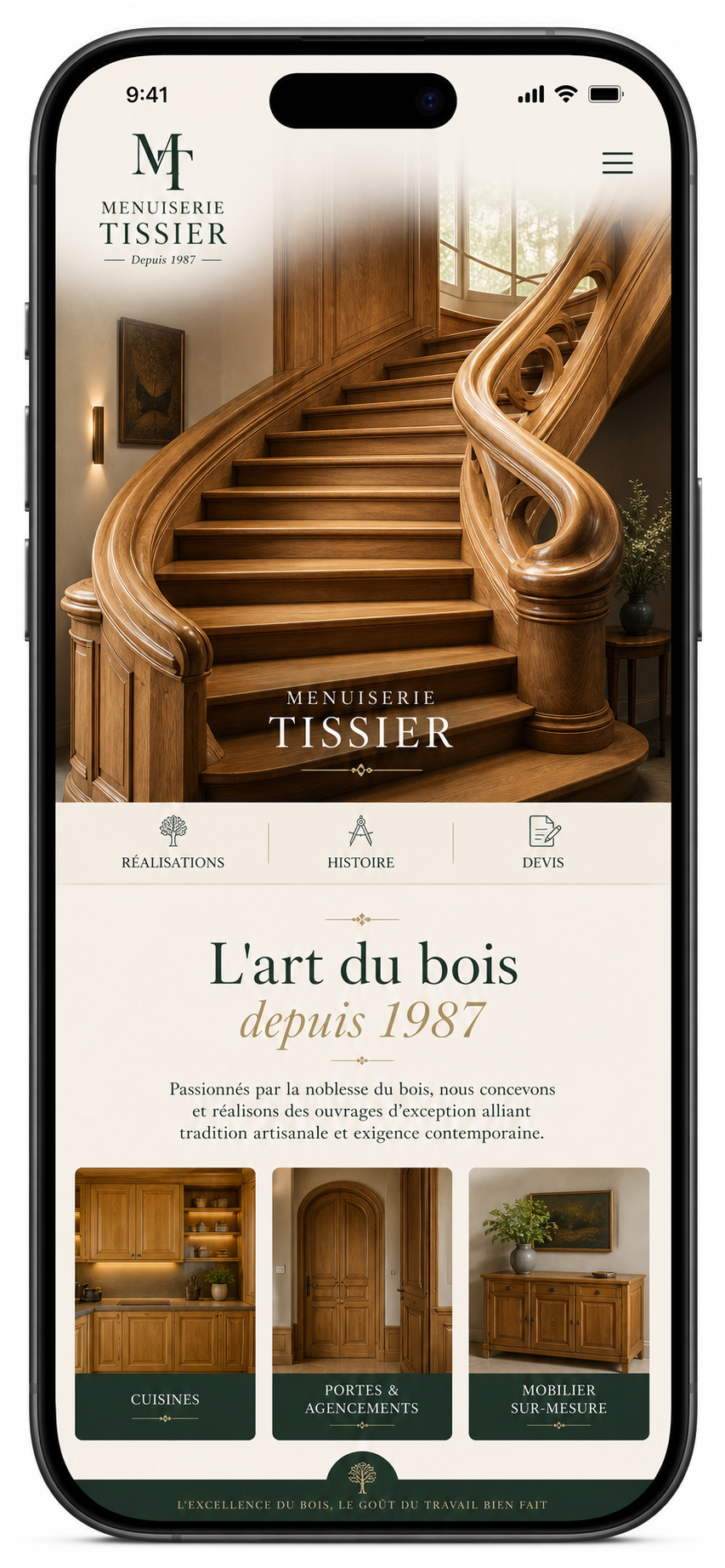 Menuiserie Tissier, détail